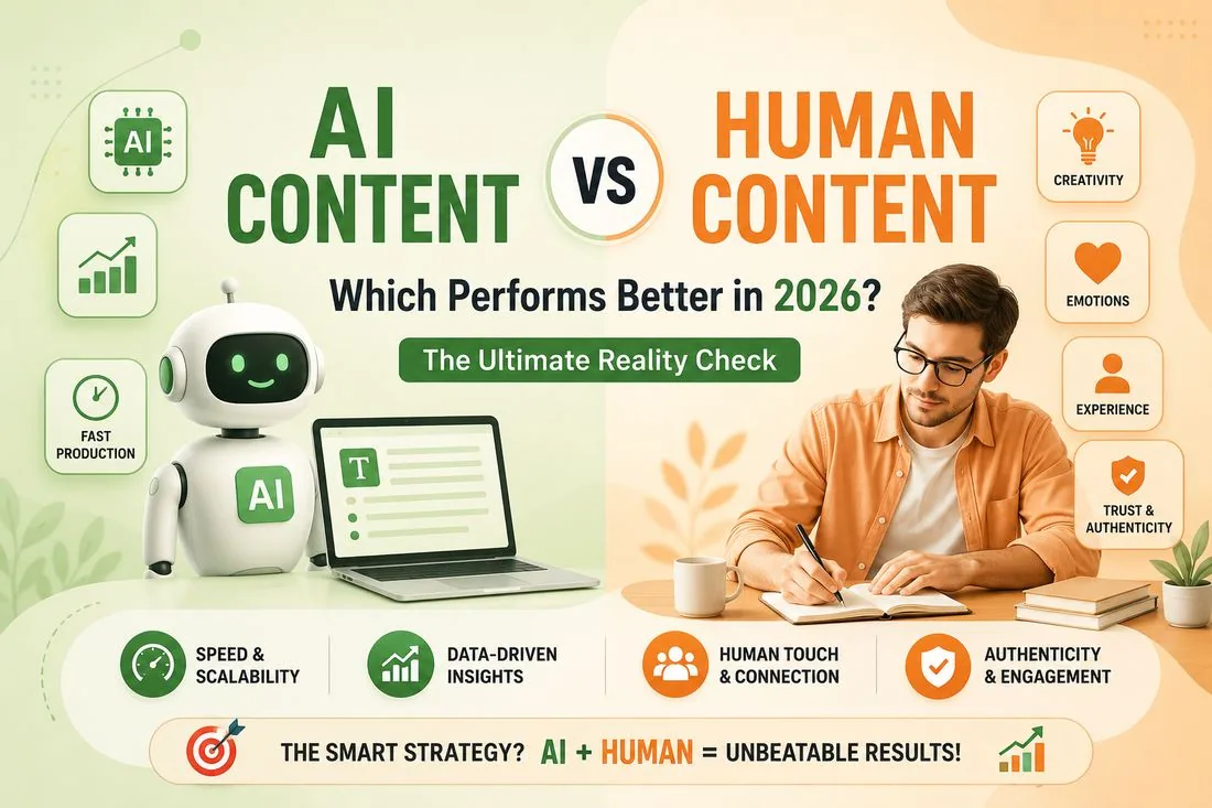 AI Content vs Human Content (Reality Check): What Actually Works in 2026
