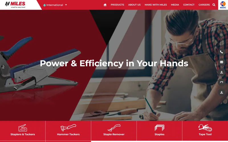 Front page of the Miles (KGOC) website