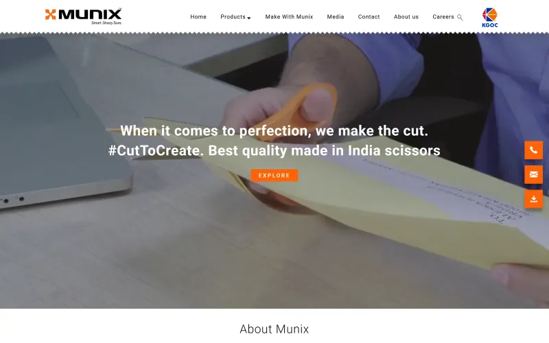 Front page of the Munix (KGOC) website