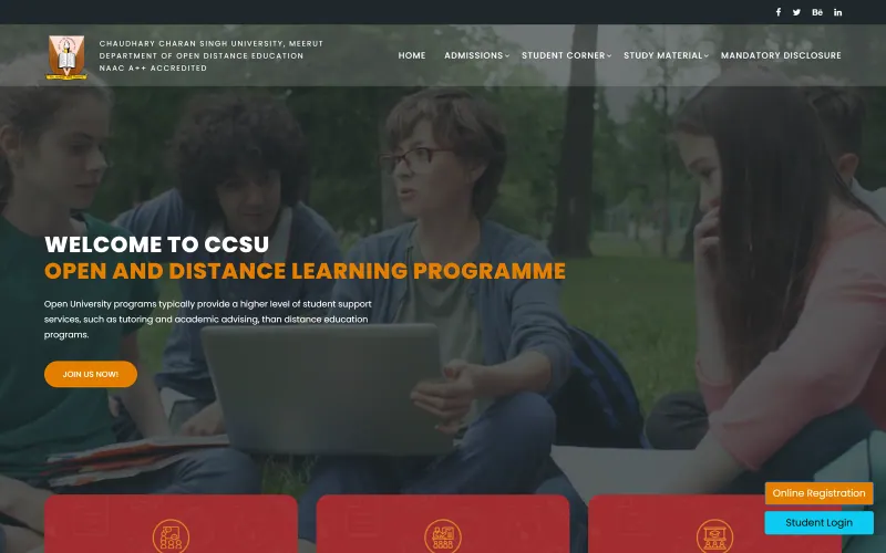 Front page of the odl website