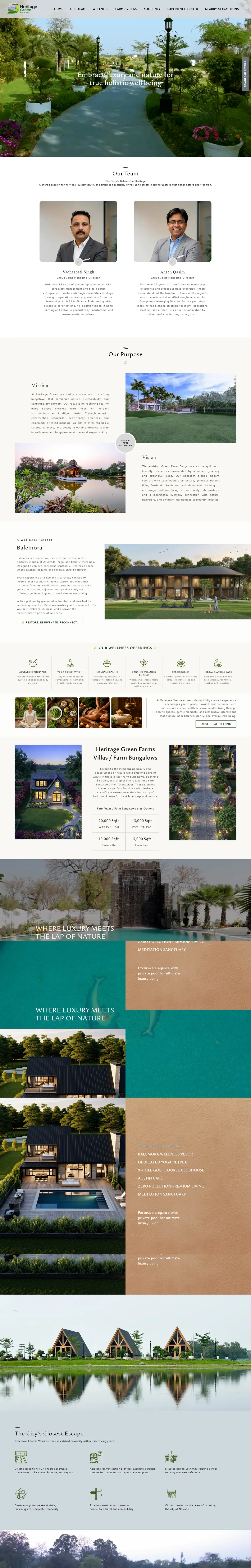 The whole Green Heritage front page, top to bottom