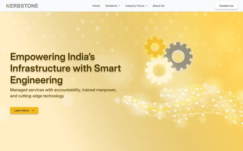 Front page of the Kerbstone Energy Solutions website