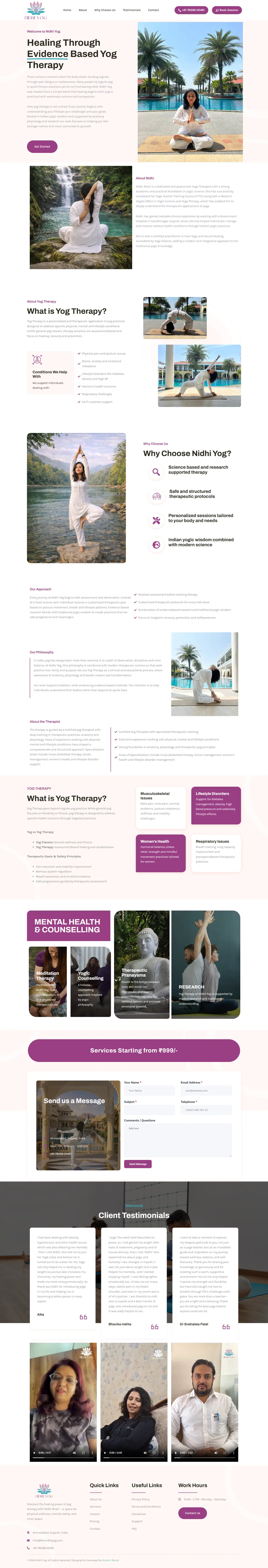 The whole Nidhi Yog front page, top to bottom