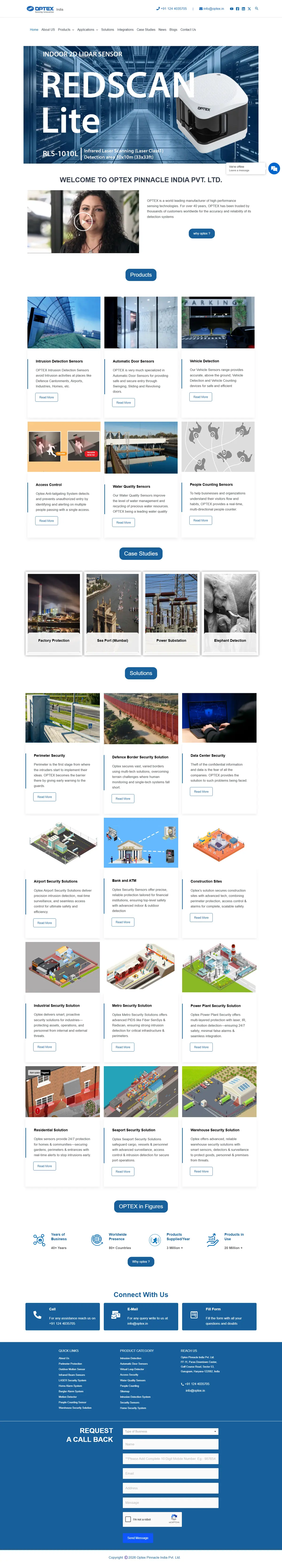 The whole Optex Pinnacle front page, top to bottom