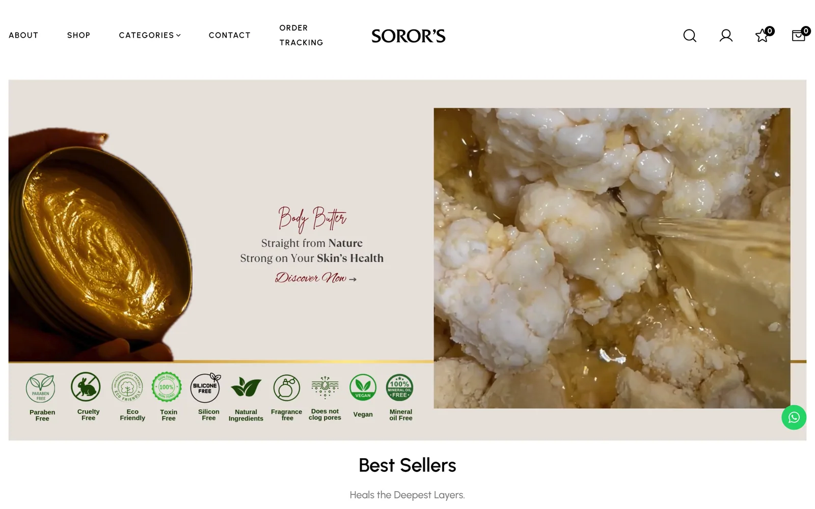 Front page of the Soror's India website